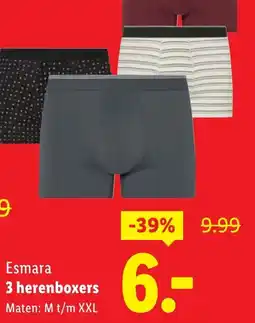 Lidl Esmara 3 herenboxers aanbieding