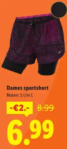 Lidl Dames sportshort aanbieding