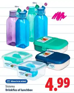 Lidl Sistema Drinkfles of lunchbox aanbieding