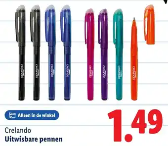 Lidl Crelando Uitwisbare pennen aanbieding