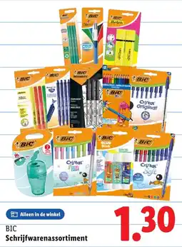 Lidl BIC Schrijfwarenassortiment aanbieding