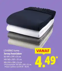 Lidl Livarno Home Jersey hoeslaken aanbieding
