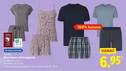 Lidl Esmara Korte dames of herenpyjama aanbieding