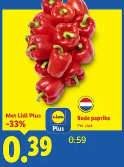 Lidl Rode paprika aanbieding