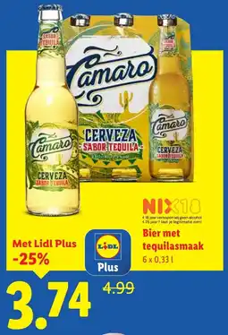 Lidl Bier met tequilasmaak aanbieding