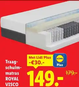 Lidl Traag schuim matras royal visco aanbieding