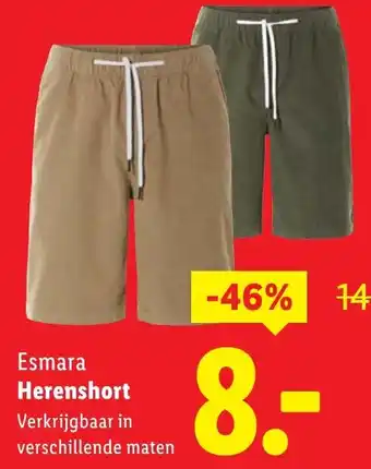Lidl Esmara Herenshort aanbieding