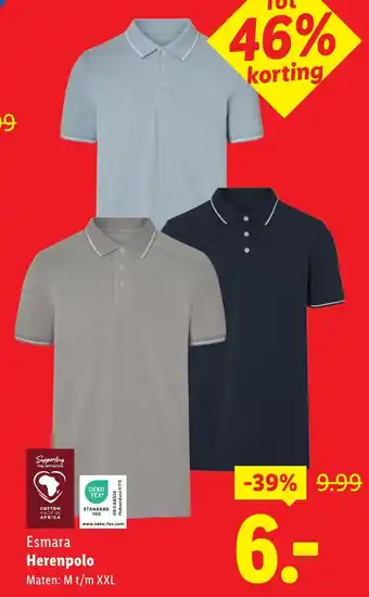 Lidl Esmara Herenpolo aanbieding