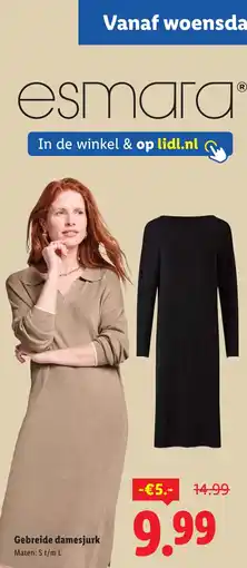 Lidl Gebreide damesjurk aanbieding
