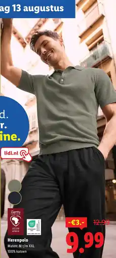 Lidl Herenpolo aanbieding