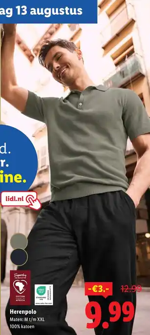 Lidl Herenpolo aanbieding