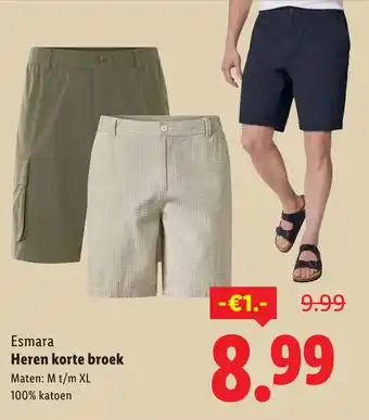 Lidl Esmara Heren korte broek aanbieding