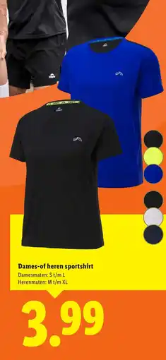Lidl Dames of heren sportshirt aanbieding