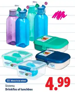 Lidl Sistema Drinkfles of lunchbox aanbieding