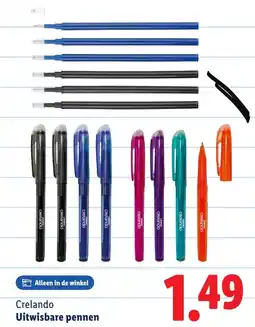 Lidl Crelando Uitwisbare pennen aanbieding