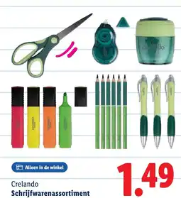 Lidl Crelando Schrijfwarenassortiment aanbieding