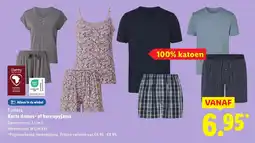 Lidl Esmara Korte dames of herenpyjama aanbieding