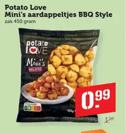 Coop Potato Love Mini's aardappeltjes BBQ Style aanbieding