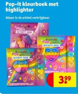 Kruidvat Pop it kleurboek met highlighter aanbieding