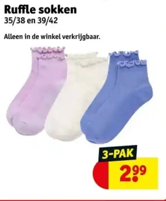 Kruidvat Ruffle sokken aanbieding
