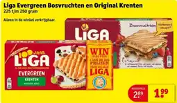 Kruidvat Liga Evergreen Bosvruchten en Original Krenten aanbieding