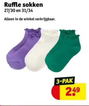 Kruidvat Ruffle sokken aanbieding