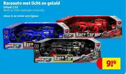 Kruidvat Raceauto met licht en geluid aanbieding