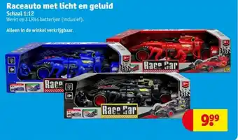 Kruidvat Raceauto met licht en geluid aanbieding
