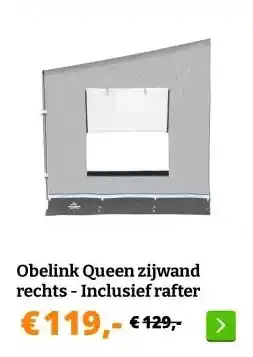 Obelink Obelink Queen zijwand rechts - Inclusief rafter aanbieding