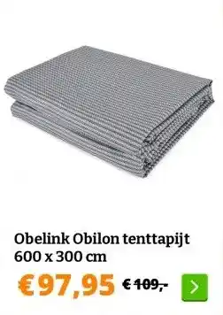 Obelink Obelink Obilon tenttapijt 600 x 300 cm aanbieding