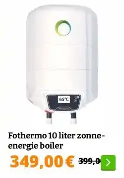 Obelink Fothermo 10 liter zonne-energie boiler aanbieding