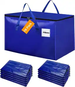 Amazon Withosent Waterdichte verhuiszakken met ritssluiting, Blauw, 10 Piezas aanbieding