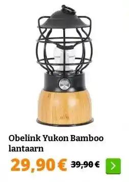 Obelink Obelink Yukon Bamboo lantaarn aanbieding