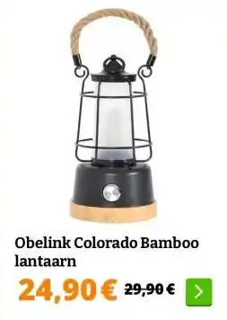 Obelink Obelink Colorado Bamboo lantaarn aanbieding