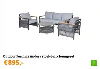 Obelink Outdoor Feelings Andora stoel-bank loungeset aanbieding