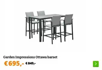 Obelink Garden Impressions Ottawa barset aanbieding