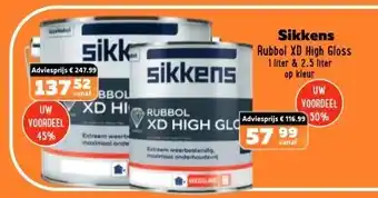 De voordeelmarkt Sikkens Rubbol XD High Gloss aanbieding