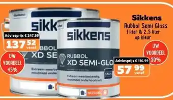 De voordeelmarkt Sikkens Rubbol Semi Gloss aanbieding