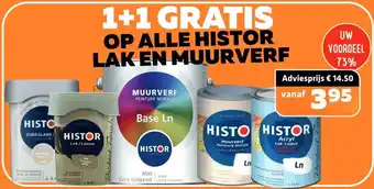De voordeelmarkt ALLE HISTOR LAK EN MUURVERF aanbieding