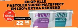 De voordeelmarkt ALLE PASTOLEX SUPER MATEFFECT EN 100% EXTRA DEKKEND aanbieding
