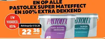 De voordeelmarkt ALLE PASTOLEX SUPER MATEFFECT EN 100% EXTRA DEKKEND aanbieding