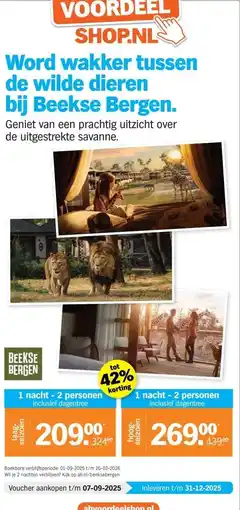 Albert Heijn Word wakker tussen de wilde dieren bij Beekse Bergen. aanbieding