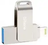 Bol.com DrPhone FDS5 Flashdrive 2 in 1 Lightning naar USB - Geheugenstick - 8GB - Externe opslag – Zilver aanbieding