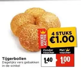 Vomar Voordeelmarkt Tijgerbollen aanbieding