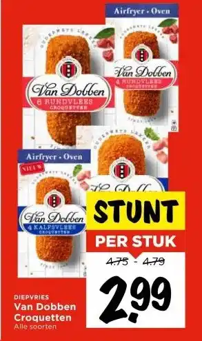 Vomar Voordeelmarkt DIEPVRIES Van Dobben Croquetten aanbieding