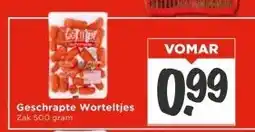 Vomar Voordeelmarkt Geschrapte Worteltjes aanbieding