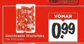 Vomar Voordeelmarkt Geschrapte Worteltjes aanbieding