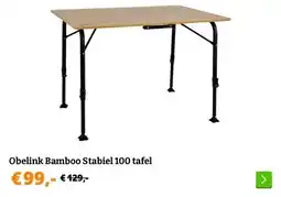 Obelink Obelink Bamboo Stabiel 100 tafel aanbieding