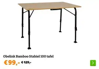 Obelink Obelink Bamboo Stabiel 100 tafel aanbieding