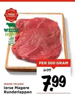 Vomar Voordeelmarkt WEIDE VELDEN lerse Magere Runderlappen aanbieding